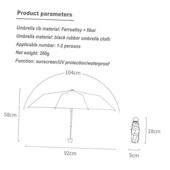 迷你口袋伞妇女紫外线小伞260g雨妇女