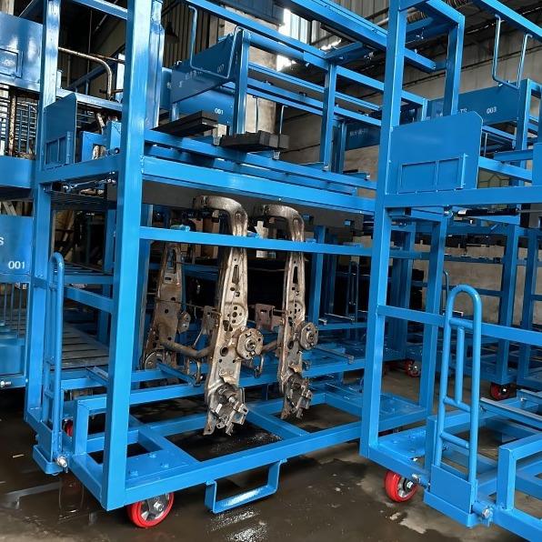 福建金属料架工厂物流笼车仓储台车汽车配件防护周转铁架出图图片