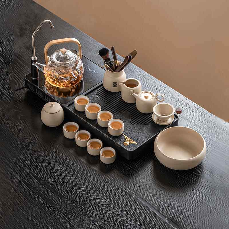 厂家茶盘家23JS10-7用排款全自动套装一体水式水烧煮新茶功夫干泡