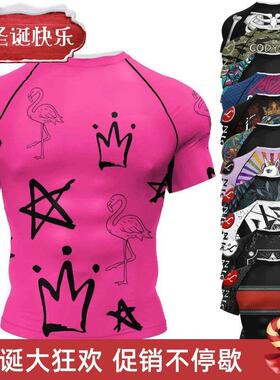 Cody Lundin Short Sleeve Pink Mens Jiu Jitsu BJJ No Gi Rash