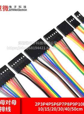 10/15/20/30/40/50CM杜邦线2p3p4p5p6p7p8p9p10p双头母对母彩排线