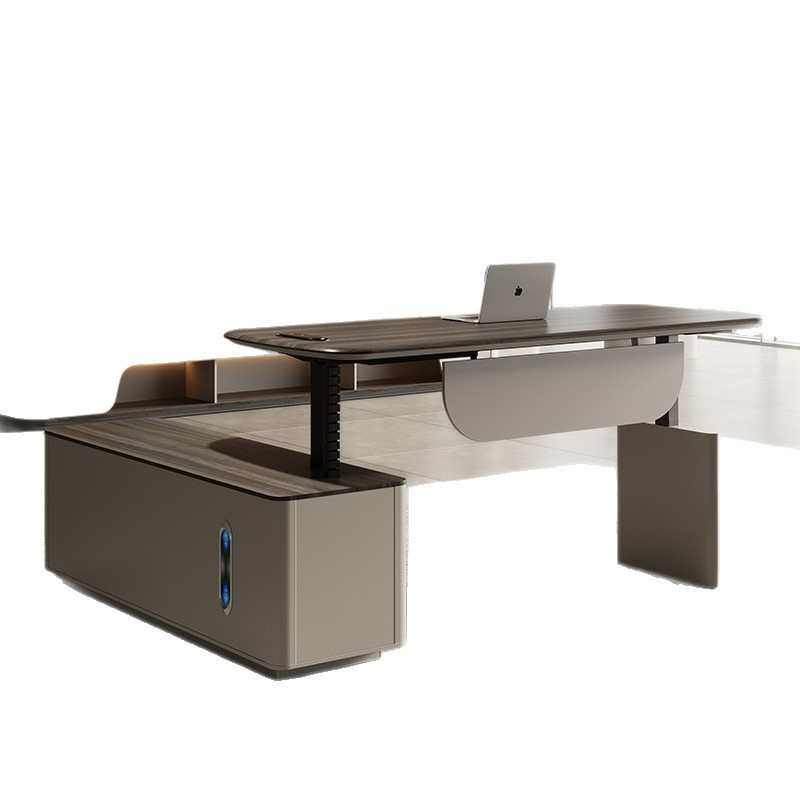 电动升降办公桌老板桌智能双电机简约现代轻奢高级感办公室电脑桌