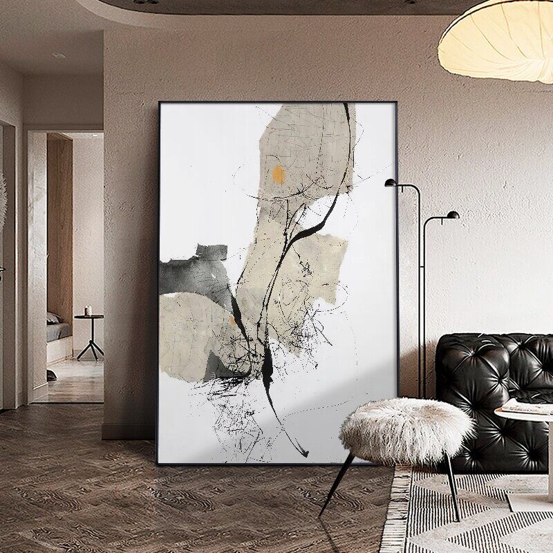 现代轻奢客厅装饰画 画沙发背景墙壁画 画抽象巨幅落地画 画挂画