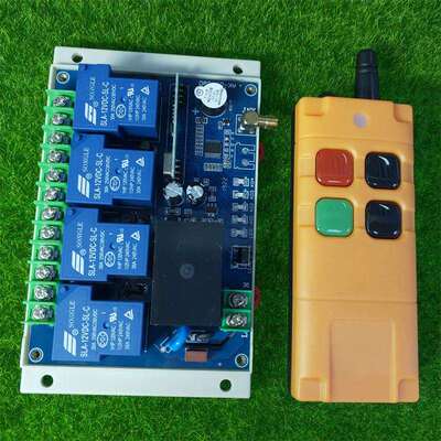 工业级4键无线遥控大功率12V24v36v48V110v220-380V30A四路控制器