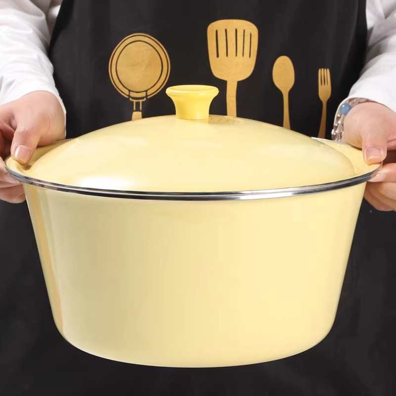 欧丽家搪瓷马卡龙色珐琅盖盆搪瓷碗带盖猪油盆搅肉馅和面盆熬驰兆