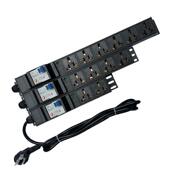 机柜电源PDU工业排插座10A16A大功率4000W漏保防雷过载无线接线板