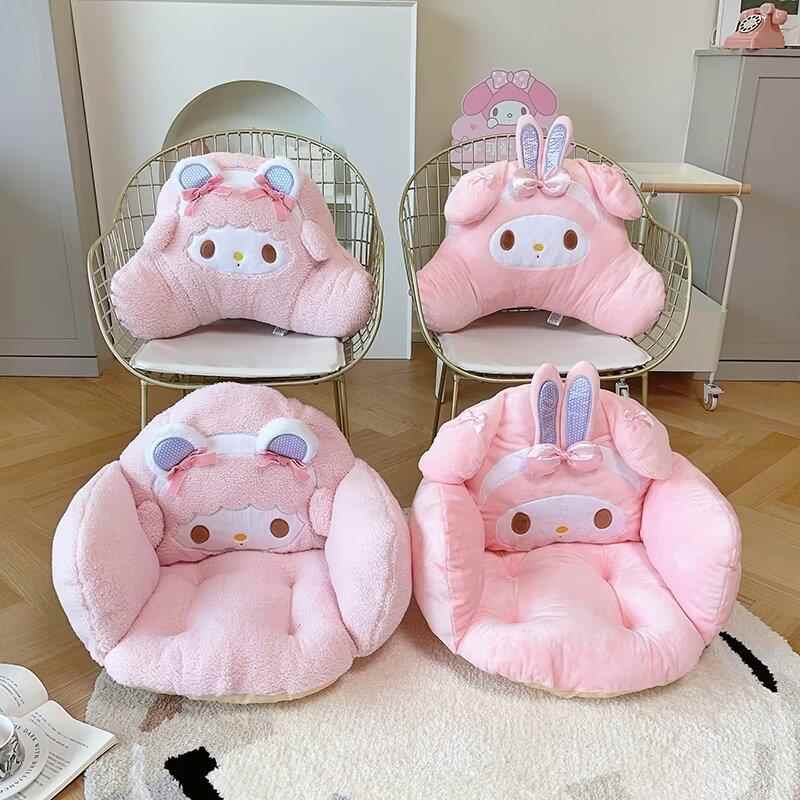 少女心美乐蒂靠垫靠背办公室椅子宿舍汽车护腰靠背坐垫一体