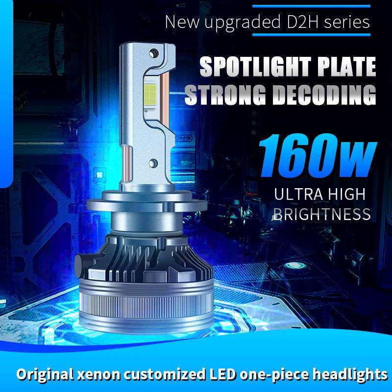 跨境热销 led headlight大功率D2H专用160W前照灯三铜管汽车led灯
