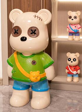 网红新款暴力熊存钱罐客厅家居电视柜大型落地摆件玄关装饰送礼品