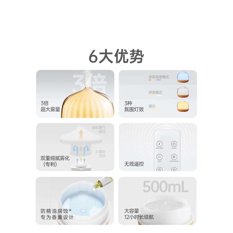 浅草香薰机大容量客厅遥控加湿器室内家用持久精油专用喷雾扩香氛