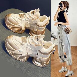 把腿露出来 看起来更高更苗条 超级透气 轻便厚底爹地 7cm