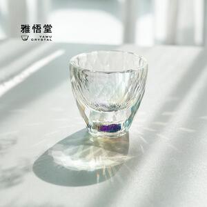 雅悟堂 水晶玻璃泡茶杯紫水晶主人杯高端个人杯精致单杯品茗杯