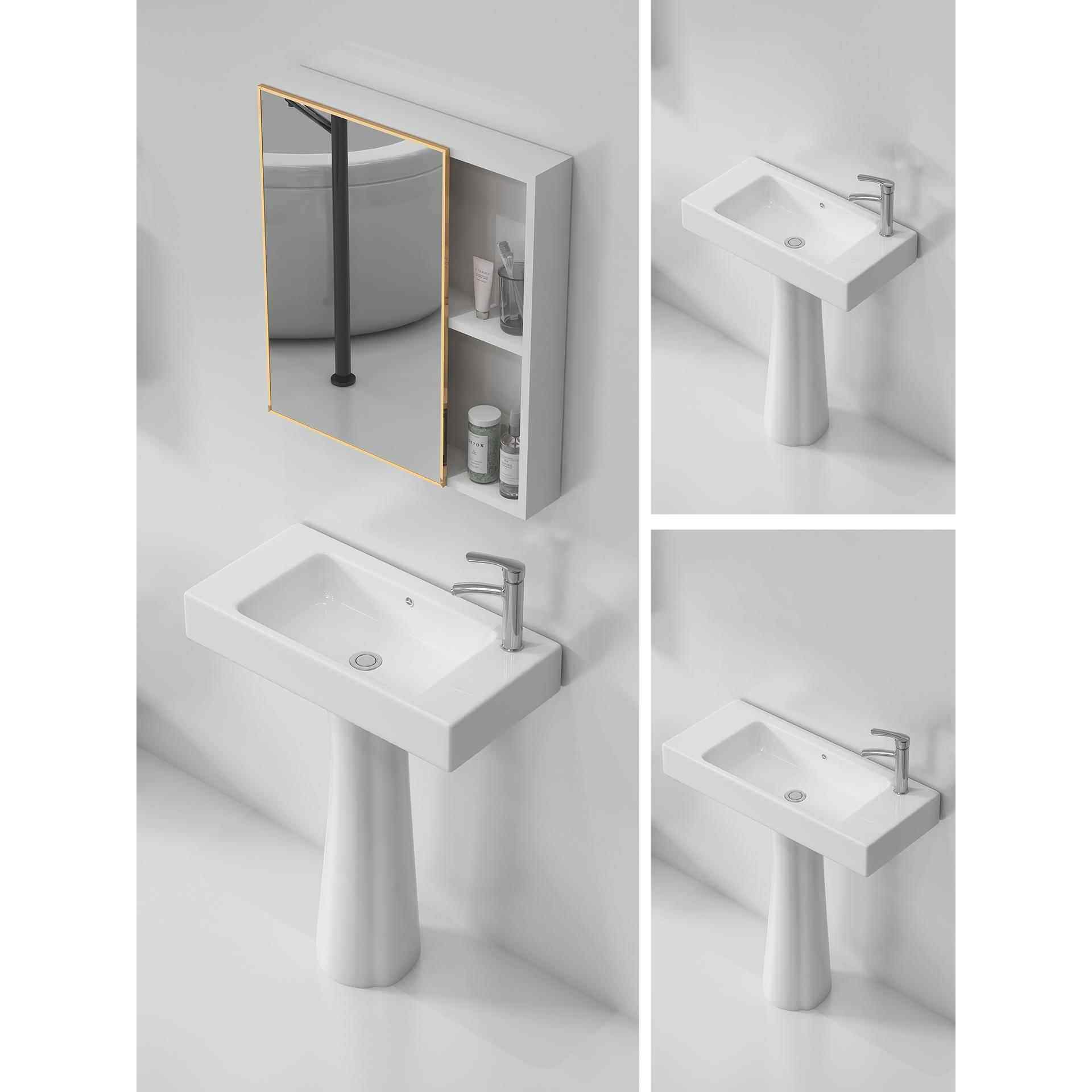 小户型立柱盆迷你三角洗脸盆卫生间一体陶瓷落地洗漱台阳台洗手池,家装主材,立柱盆,淘宝优惠券,粉丝福利购,淘宝优惠卷