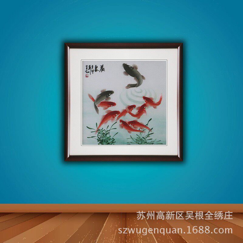 生产苏绣成品挂画客厅书房餐厅装饰画苏州手工刺绣花鸟动物