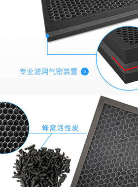 适配华迈空气净化器过滤网HM-883/886/887复合除甲醛雾霾配件滤芯