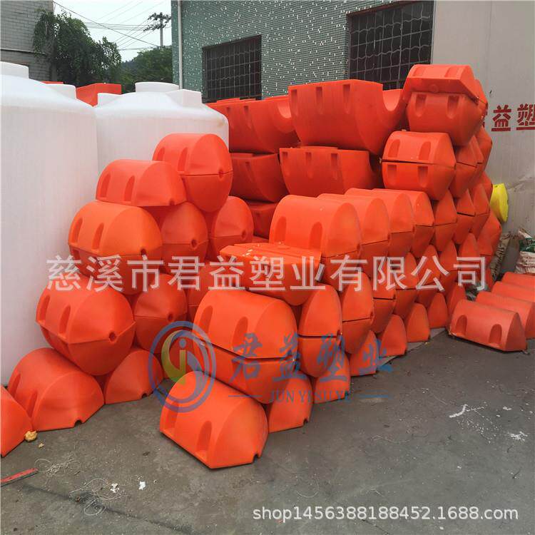 500*700水库两半式夹网拦污浮筒 水产养殖水面漂浮物拦截浮筒