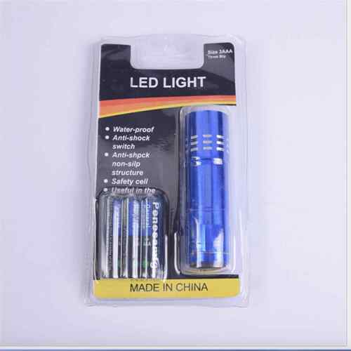 九灯电筒迷你手电筒便携照明灯家用活动送礼LED号AAA电池小手电