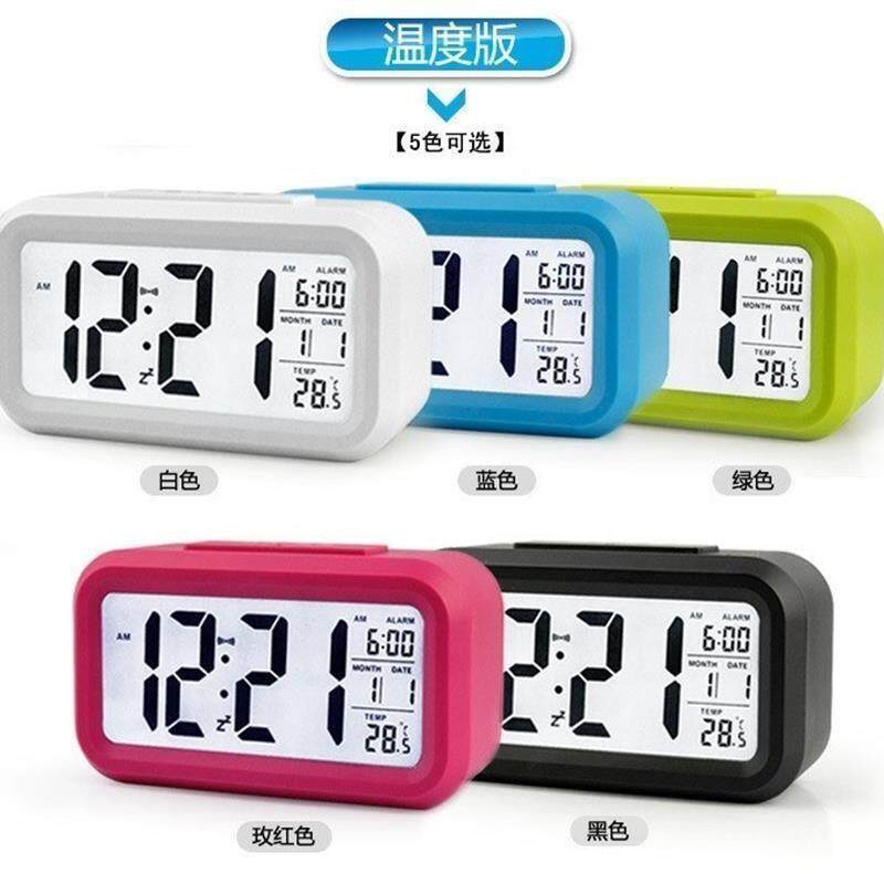 Digital Alarm LED Clock闹钟snooze Control Backlight Calendar - 实物图