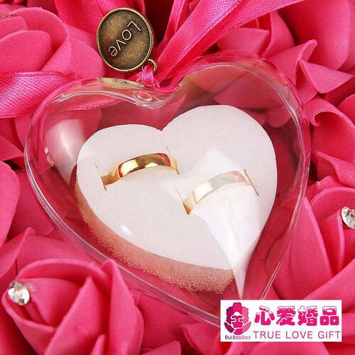 新款直销婚庆用品创意手工戒枕盒 爱心高档戒托欧式戒指盒