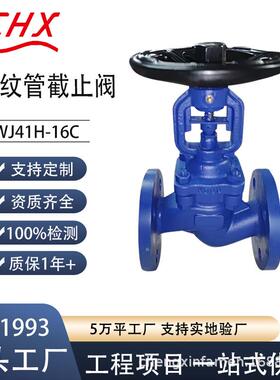 波纹管截止阀德标铸钢WJ41H铸钢硬密封GG25/GG40/GGG50支持定制