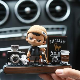 DIY材料包KUBO停车牌材料胡桃木底座场景配件盲盒娃娃配件手办