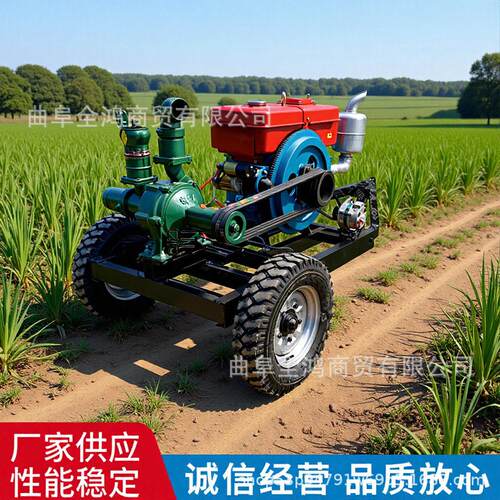 3寸双叶轮压泵 柴油机组农用喷灌泵 扬程150米大流量喷灌抽水泵