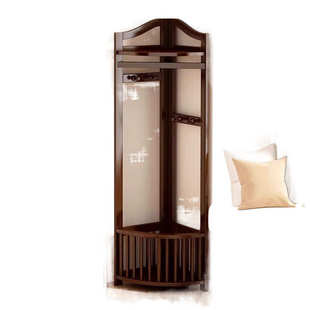 转角衣帽架落地卧室实木角落挂衣架门口立式 室内简易衣架子多功能