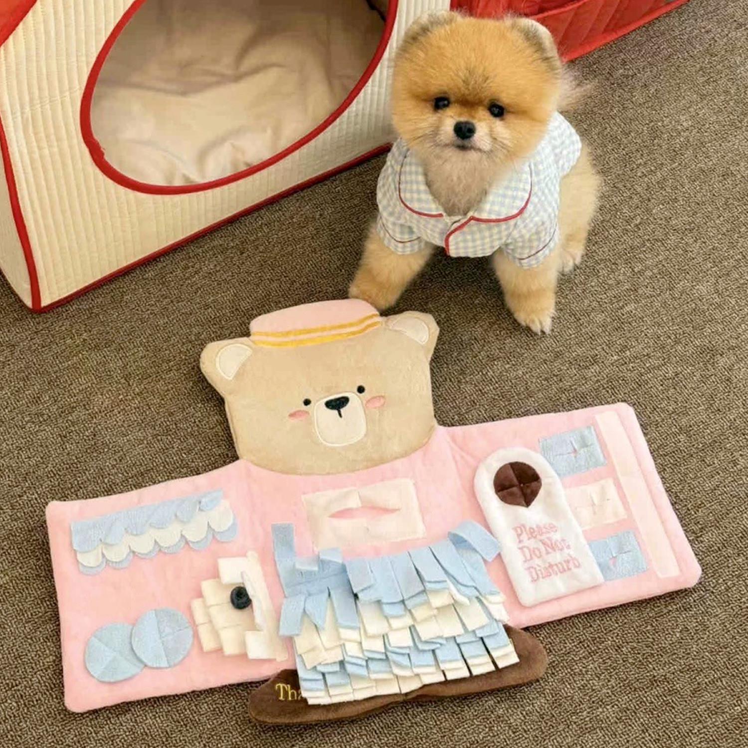 狗狗嗅闻垫毛绒发声玩具自嗨解闷耐咬磨牙棒幼犬柴犬宠物小幼猫咪