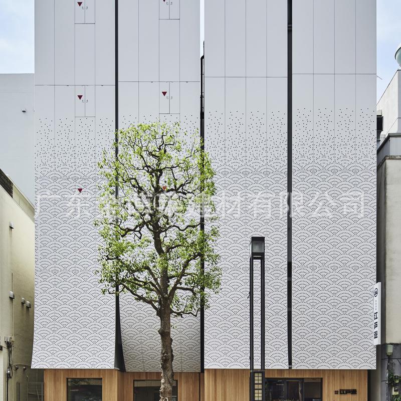 厂家定制冲孔铝单板白色烤漆云纹造型铝合金门头装饰材料雨棚铝板