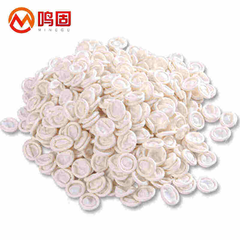 鸣固一次性指套劳保指套防滑指套无尘无粉无卤乳胶指套白色M号5