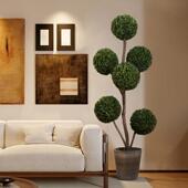 海虹雅林彷真球型绿植客厅高端轻奢盆栽室内落地摆件装 饰假植物