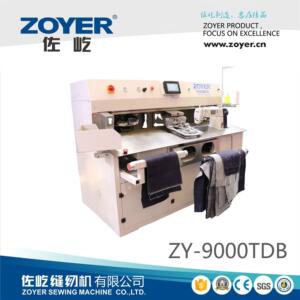厂家出品ZY-9000TDB全自动贴袋机，牛仔裤口袋缝制设备缝纫机