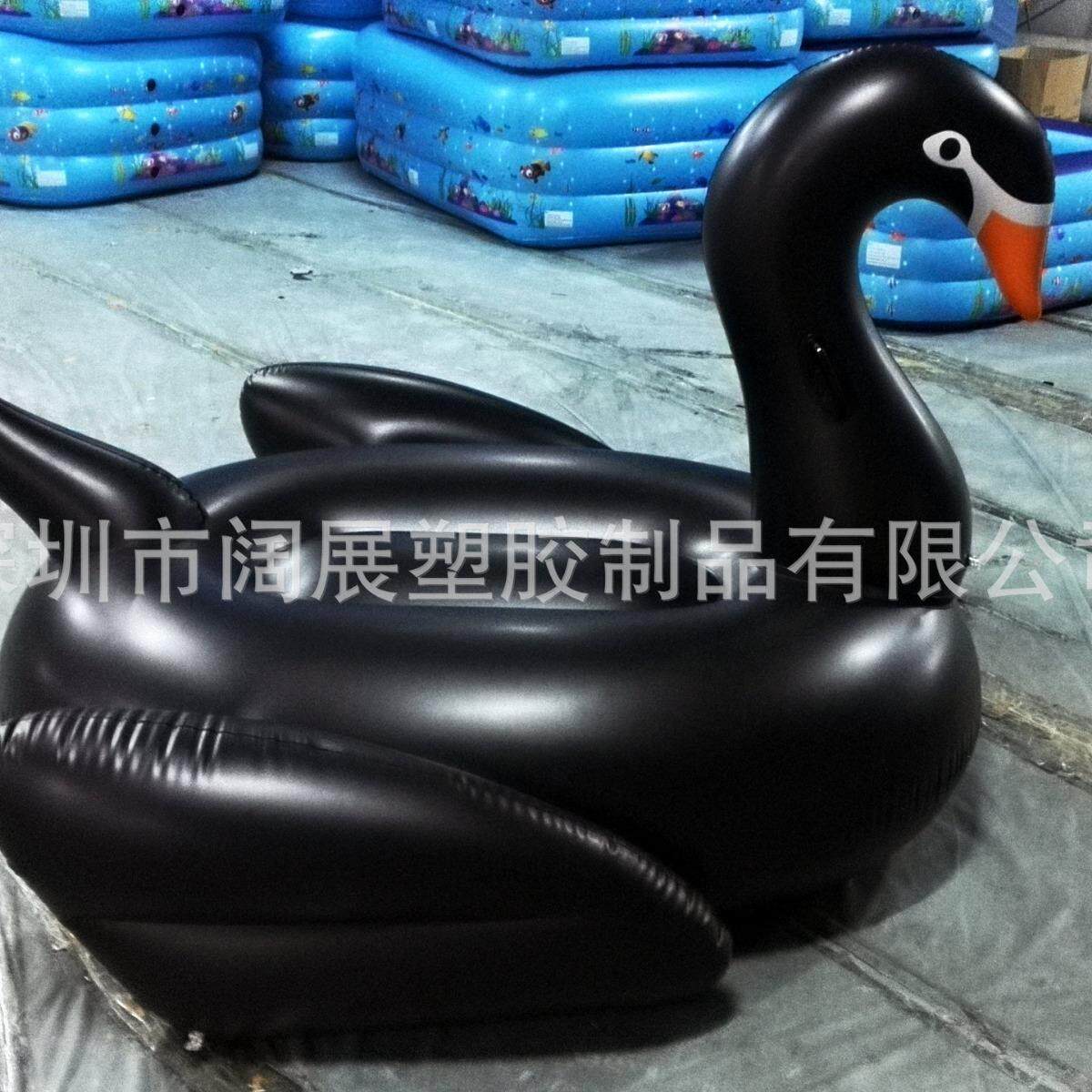 生产充气尖嘴黑天鹅黑鹅白鹅金鹅浮排座骑，可加印LOGO