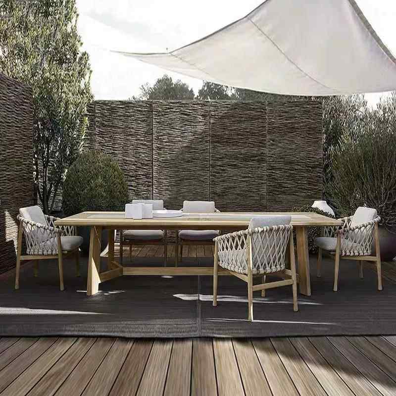 高端户外桌椅庭院外民宿防露柚木埃塔水防晒柚木编餐藤椅室外台花,商业/办公家具,商用藤编家具,淘宝优惠券,粉丝福利购,淘宝优惠卷