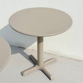 网红奶茶店桌户外碳钢圆餐桌洽谈商业店咖啡厅户外阳台民宿