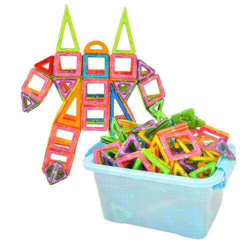 Kids Creative Magnetic Blocks Building Tiles Stacking Toys