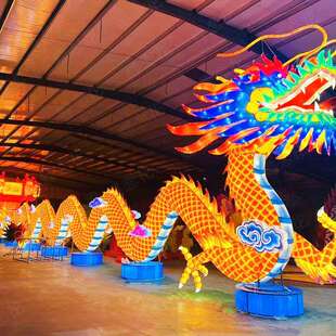 2026龙年花灯春节古风花灯画艺术装置元宵节灯会灯展龙头彩灯