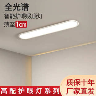 极简长条衣帽间吸顶灯批发超薄三色光家用LED艺术走廊过道灯护眼