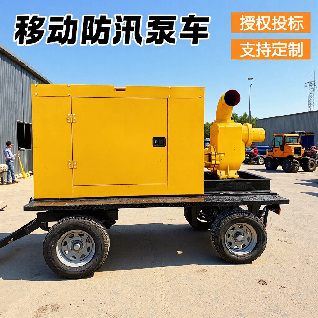 大流量排水排涝泵车500柴油机抽水泵车自吸泵高扬程移动防汛泵车