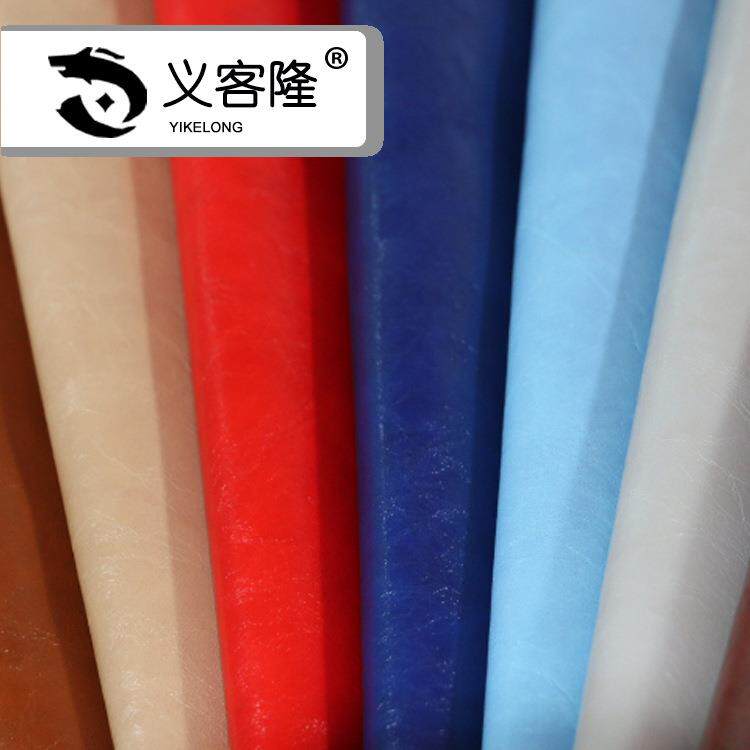 新款直销现货加厚1.2mm疯马纹油皮环保pvc沙发革箱包汽车油蜡皮面
