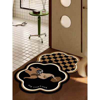 中古风卫生间吸水地垫覆古浴室厕所门口硅藻泥防摔速干防滑脚垫子