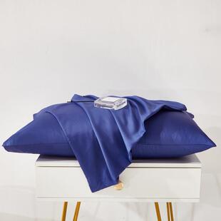 新款 直销全棉枕套长绒棉纯棉60支贡缎简约丝滑质感单人酒店纯色枕