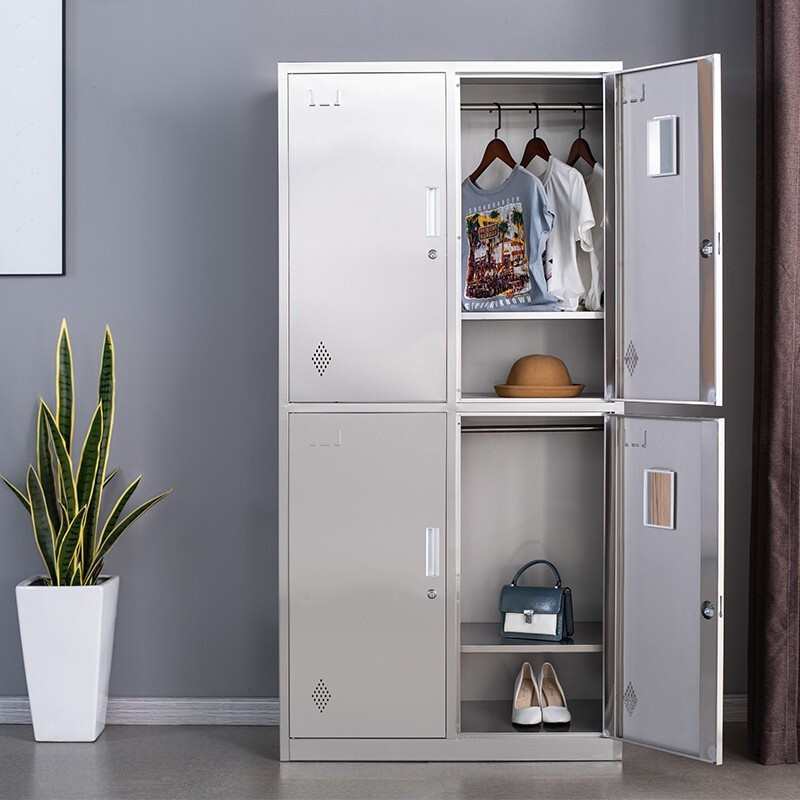 不锈钢更衣柜员工无尘净化车间工厂储物柜多格鞋柜多门餐具柜碗柜