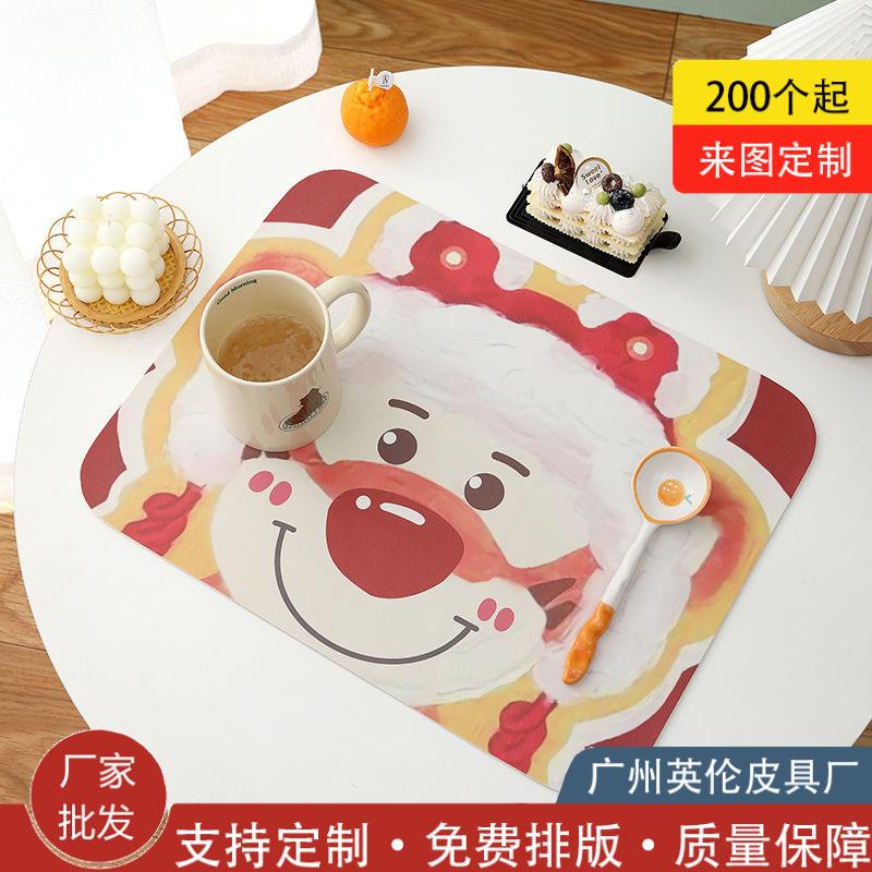 油画跳跳虎餐桌垫可爱家用水杯垫餐桌隔热垫创意防油防水垫