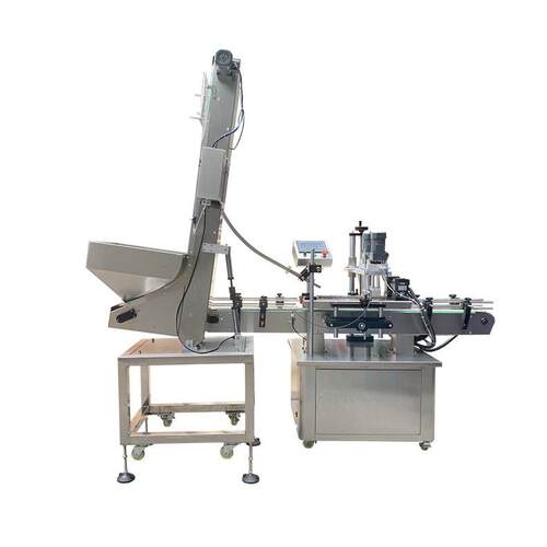 铭纳装螺纹马口铁盖全自动爬坡上盖机自动下盖旋盖机双电机旋盖