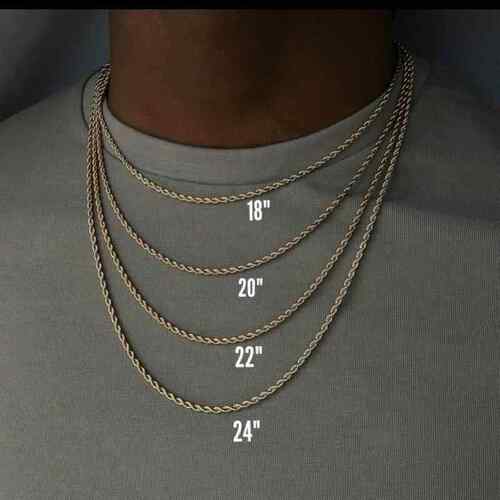 high quality less Steel Chain Necklace For Men Women Jewelry