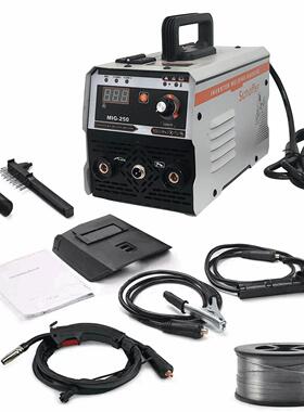 美规欧规MIG-250MMA无气二保焊机三用多功能便携式气保焊机110V