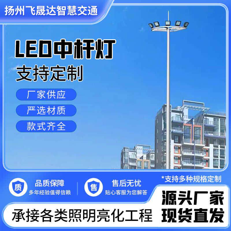 led升降中高杆灯广场车站球场户外照明灯可升降投光灯中杆路灯杆