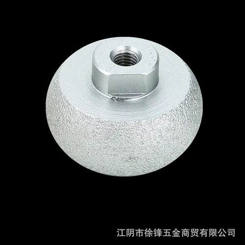 钎焊金刚石磨头蘑菇头花盆打磨工具内部弧形鹅卵石60直径连杆
