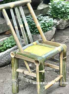 单人成童手工厂家休闲靠背椅竹老EAD竹式椅凳新款人家用编楠儿竹